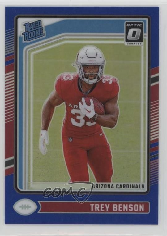 2024 Panini Donruss Optic Rated Blue Prizm /199 Trey Benson #293 Rookie RC 13c1