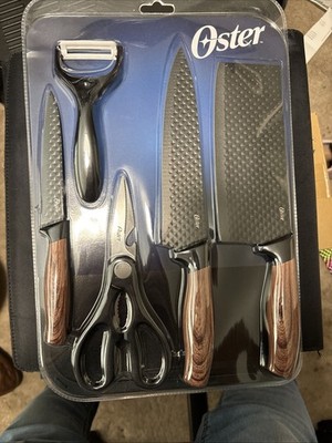 Oster Gunderson 6 Piece Black Stainless Steel Cutlery Set Knife set