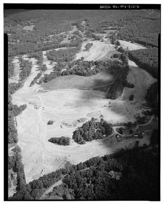 6. Aerial view of turnpike alignment running from lower left diagonally up to