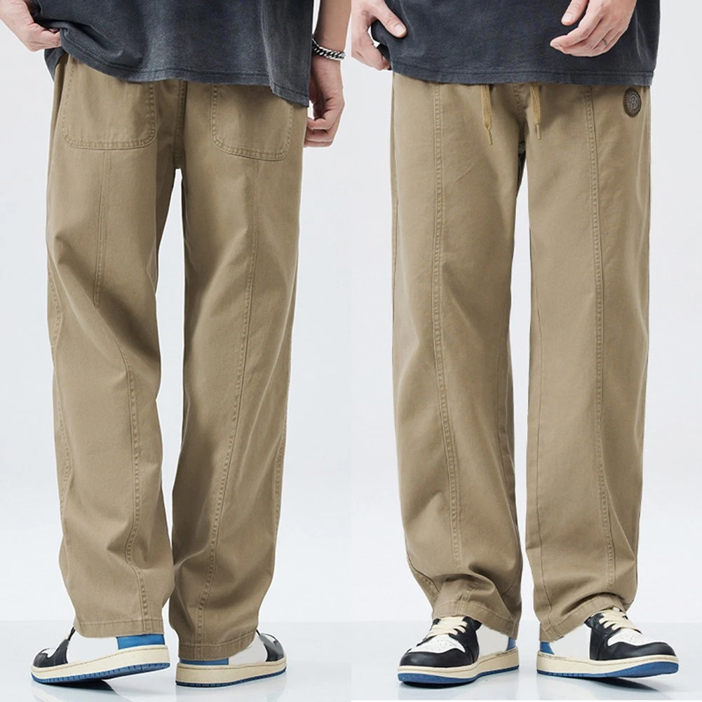 Men's Lightweight Straight Leg Pants Ideal for Spring and Summer Outings