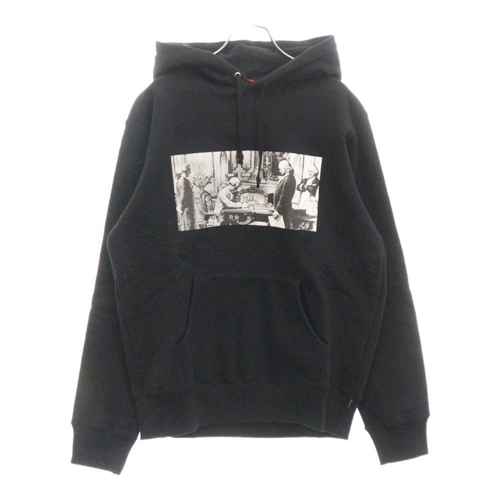 Sweat à capuche imprimé Supreme 18AW Mike Kelly Franklin signé noir