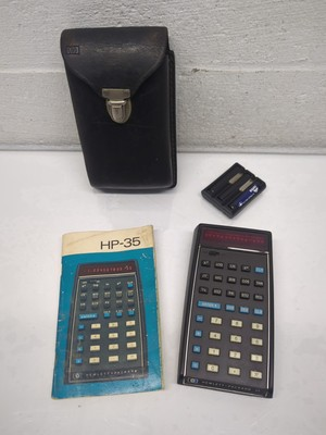 #ad #ad Hewlett Packard Calculator HP 35 VINTAGE CASE MANUAL NO BATTERY AS IS $79.14
