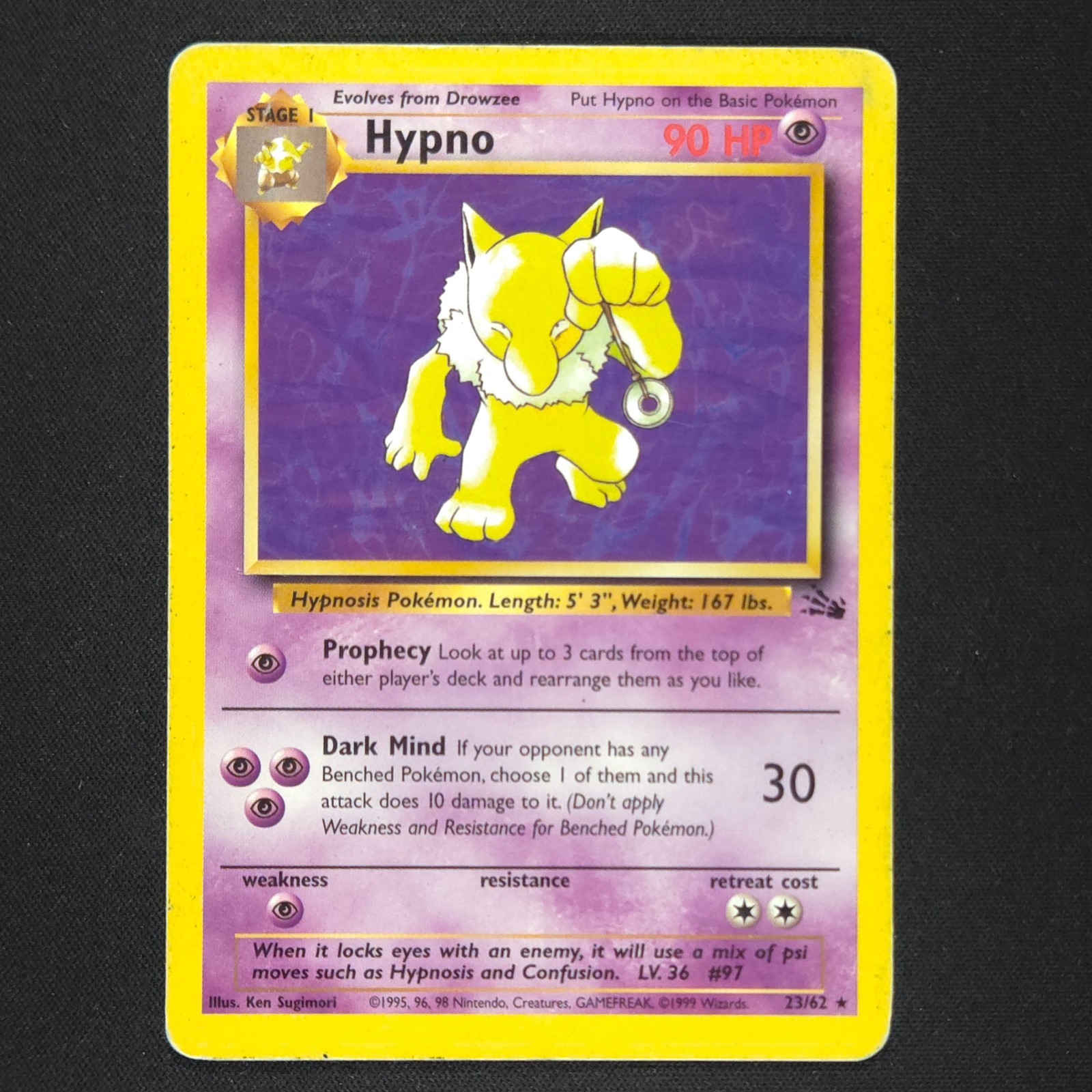 Hypno 23/62 - Fossil - Pokemon Card