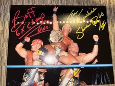 SIGNED BUFF BAFGFWELL and SHANE DOUGLAS PHOTO! WCW WRESTLING! ECW