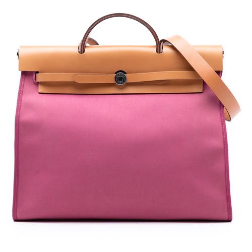 Hermès Toile Herbag Zip 31 Pre-Loved Bag Brown