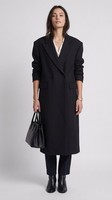 Sandro Mantel Schwarz Wolle Gerade Gr. 34 FR Damen SFPOU00458