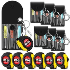 12 Pcs Mini Tape Measure Keychain Bulk Mini Screwdriver Keychain Set Adult To...