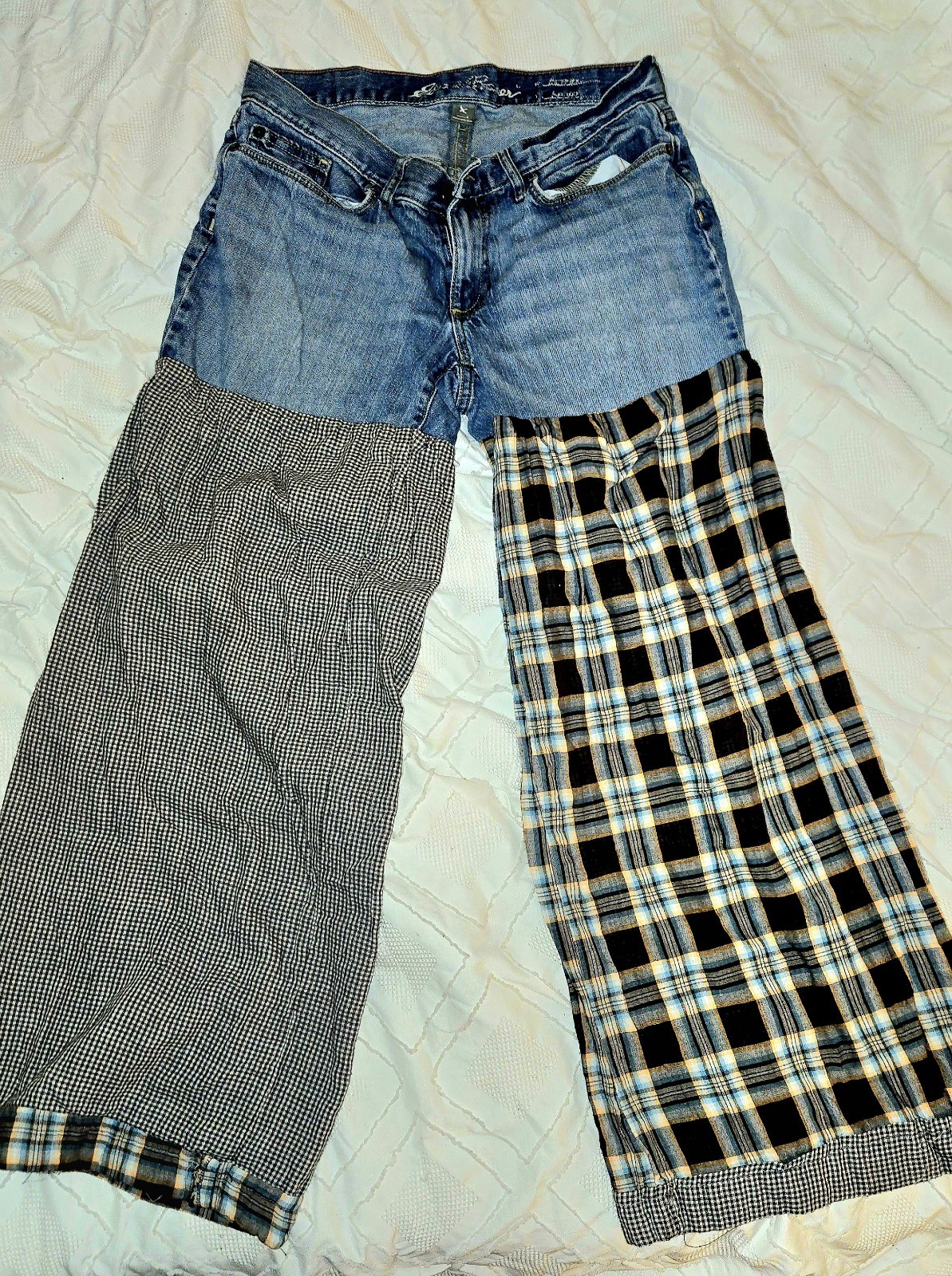 Eddie Bauer Jean And Plaid Vintage Pants Womens Size 4