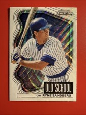 2022 PANINI PRIZM RYNE SANDBERG OLD SCHOOL WHITE WAVE PRIZM #OS-4 CUBS HOF