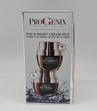 2 Pk PROGENIX Brightening Vitamin C Day Cream  Anti Wrinkle Retinol Night Cream