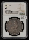 1877 $1 US Silver Trade Dollar - NGC VF - SKU-B5965