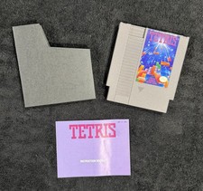 Nintendo Tetris Game Cartridge, Manual, and Dust Cover Tested Works