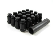 16 Pc Set Spline Tuner Lug Nuts 12 Black Ford Mustang Explorer 16 Pc Set Spline Tuner Lug Nuts 12 Black Ford Mustang Explorer
