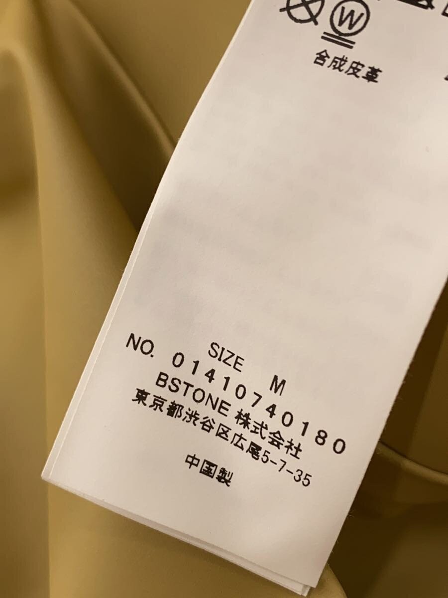 AMERI Fake Leather Coat M Beige Casual Jacket Used - image 4