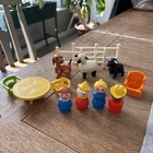 Lot Of Vintage Fisher Price Little People Figures Animals Furniture