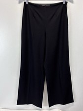 Ralph Lauren Wool Blend Wide Leg Pants Sz 8 Women Black Career Black Label