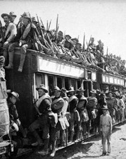 Military train with soldiers of the 17th Infantry 8"x10" World War I WW1 Photo 8