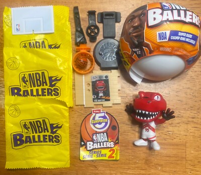 ZURU NBA Ballers 5 Surprise Mystery Figure Series 2 Rare Mascot The Raptor