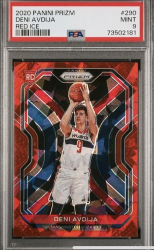 2020 Panini Prizm Deni Avdija #290 Red Ice Rookie RC PSA 9 🔥LOW POP🔥 - Picture 1 of 3