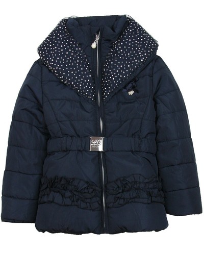 Le Chic Girl's Puffer Jacket with Shawl 