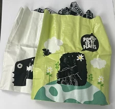 Lot 2 Shopping Tote Reusable Market Shopper Bags Dual Strap Carryall Oatly 14x12