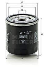 W 712/75 MANN-FILTER Ölfilter für Bedford, Chevrolet, Daewoo, Fso, Holden,