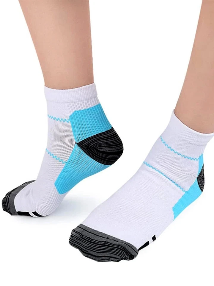 Short Elastic Breathable Plantar Fasciitis Compression Sock Absorbent Foot Relie - Image 4 of 4