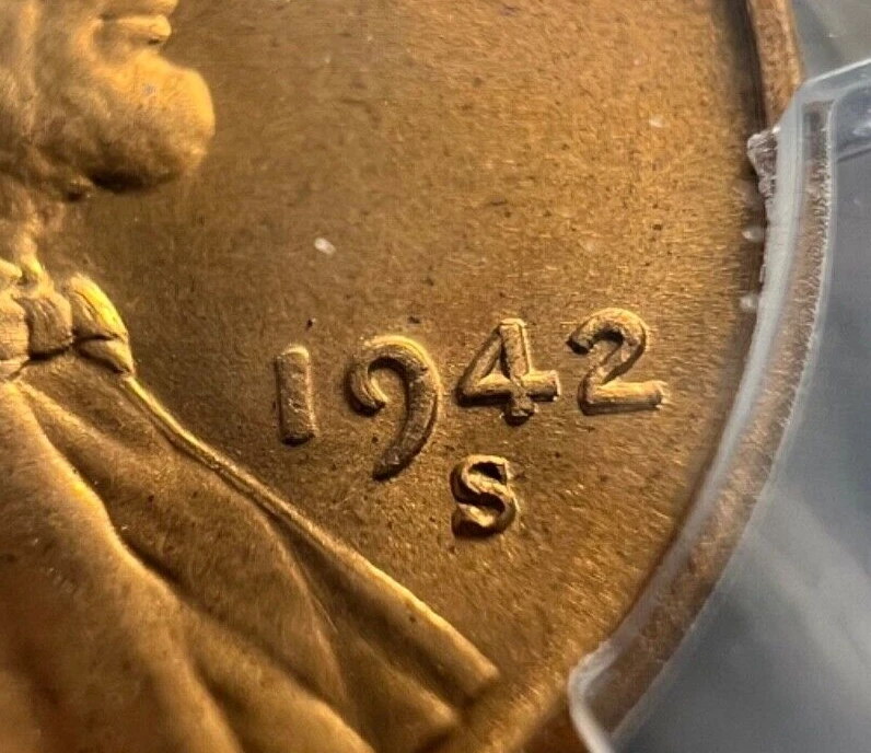 PCGS MS-67 RED!  1942-S LINCOLN CENT DOUBLED DIE OBV. #2 - Image 4 of 4