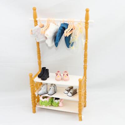 1:12 1:6 Puppenhaus Miniatur Modell Garderobe Schuhbank Lebensszene Puppe