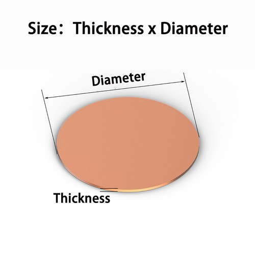 Copper Disk Circle Blanks 10mm-200mm Diameter 0.5mm-5mm Thick Disc Discs Disks - Picture 6 of 6