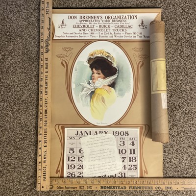 Brown & Bigelow Advertisement Calendar For Don Drennens Org. Sweet  Genevieve