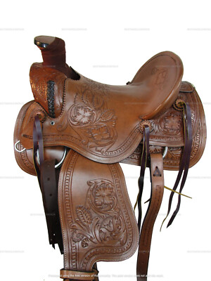 Nouvelle Selle Western Ranch Par D&L Saddlery - Arbre Bois/fibre, Finition Basket Weave, Taille Adulte Et Poney (12-18 Pouces)