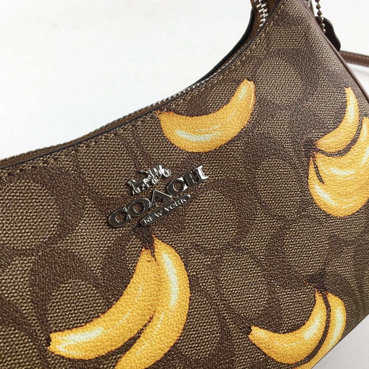 COACH Teri 2Way Shoulder Bag Signature Canvas Banana Print CR289 