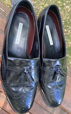 Florsheim Mens Dress Shoe Leather Loafer‎ Slip on Tassel Sz 10D Black s-l400.jpg main image 4