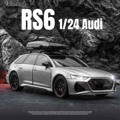 1/24 Audi RS6 Toy Car Model Diecast Racing Vehicle Pull Back Sound Light Car
