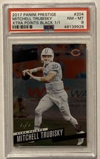 2017 Panini Pestige Mitchell Trubisky Xtra Points Black 1/1 Rookie Card