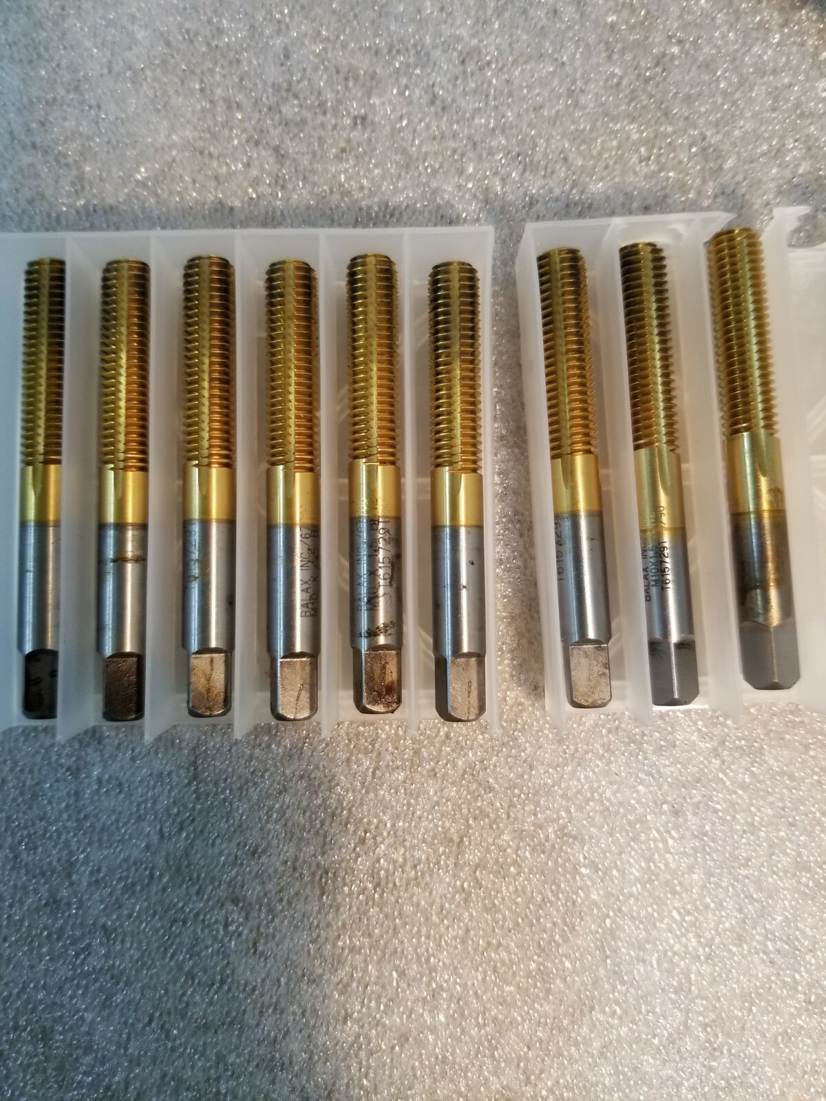 Balax Inc // Bottoming Form Taps (9) // M10 x 1.5 // TiN Coating // IPS