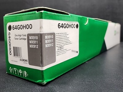 New Genuine Lexmark 64G0H00 MX910 MX911 MX912 High Yield Toner ...
