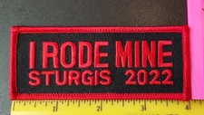 2022 "I Rode Mine" Sturgis, SD 82nd Harley D. MC Rally Jacket/Vest Patch RED