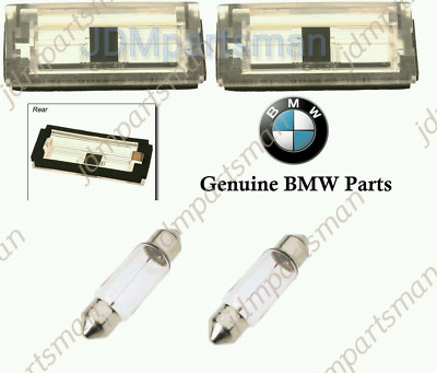 2x Genuine BMW E46 Sedan/Coupe License Plate Light lens Cover