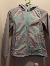 Free Country Girls 10/12 Pastel Full Zip Hooded Jacket Fleece Lined