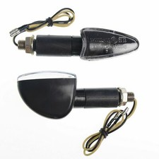 Coppia Indicatori Direzione Frecce Moto Universali Sport Naked Scooter  Nero