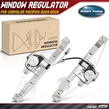 2pcs Rear L&R Power Window Regulator w/ Motor for Chrysler Pacifica 2004-2008