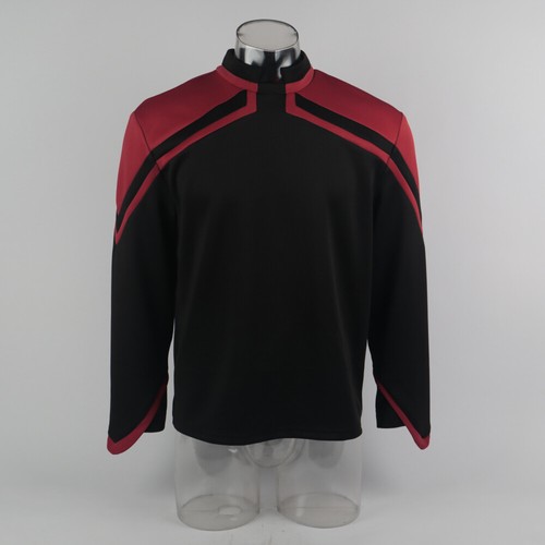 For Admiral JL Picard Uniforms Startfleet Male Red Gold Blue Men Shirts Costume - Picture 2 of 12