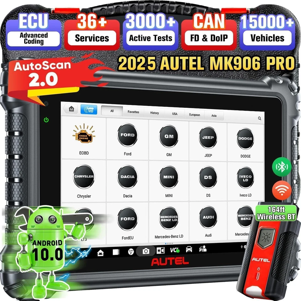 2025 Autel MK906 PRO Profi Auto KFZ OBD2 Diagnosegerät ALLE SYSTEM Key Coding DE