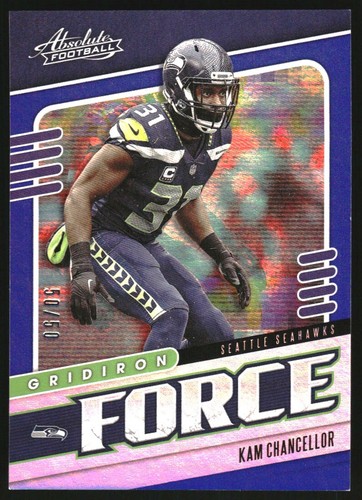 2019 Panini Absolute Football Spectrum Blue Kam Chancellor #7