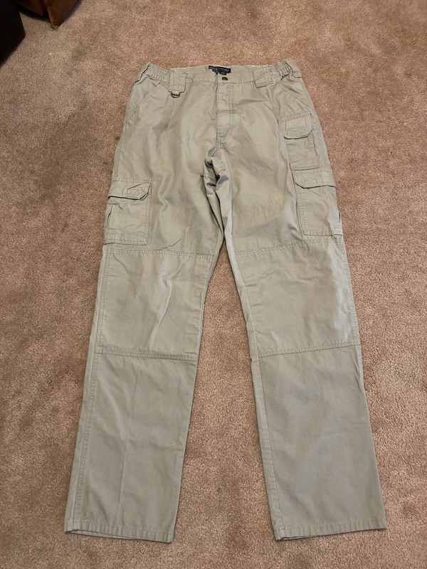 5.11 Tactical Series Style 74251 Cotton Canvas work Pants Khaki Cargo Mens 34x35