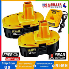18V For Dewalt 18 VOLT XRP DC9096 DC9098 NiMH Battery/Charger NEW 6.0Ah DW9096