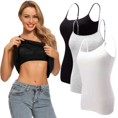 Damen Bauchweg Hemd mit integriertem BH figurformend Mieder Stütz Tanktop Wäsche