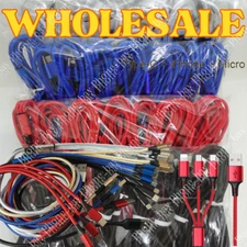 3 in 1 Multi Phone Charger Cord With Type C Micro USB Connectors Cell Phones Lot